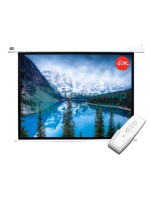 Экран Cinema S'OK 4:3 100' Pro настенно-потолочный, моторизованный, 200x150см, фибергласс, белый корпус, экстрадроп 60см