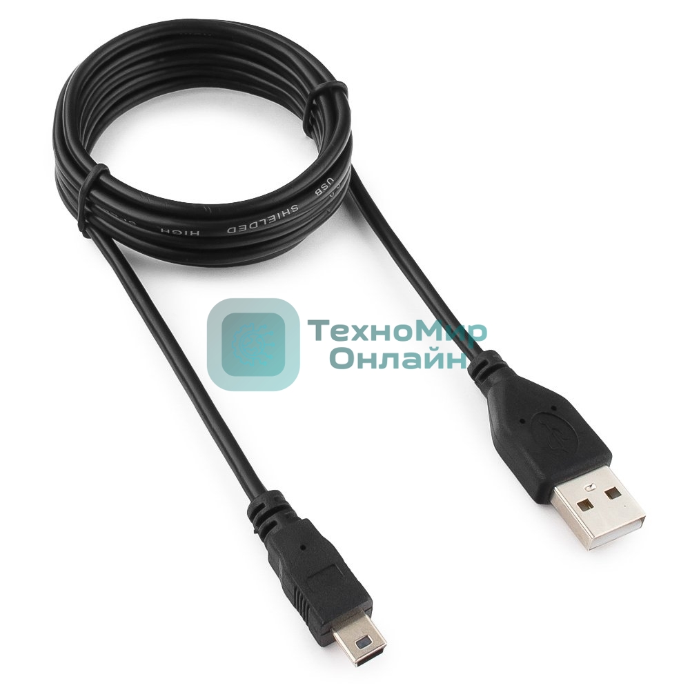 Кабель Гарнизон Кабель USB 2.0, AM/miniBM 5P, 1.8м, пакет (GCC-USB2-AM5P-1.8M)