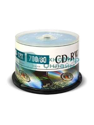 Диск CD-RW Mirex 700 Mb, 12х, Cake Box (50), (50/300)