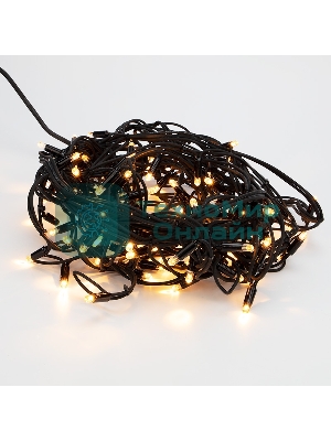 Гирлянда Neon-night Айсикл (Бахрома) светодиодная 3,2х0,9 м, 120 LED, черный провод каучук, теплое белое свечение