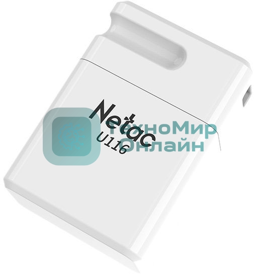 Флешка USB Netac U116 (NT03U116N-004G-20WH), 4Gb, USB 2.0, R/W 70/30, белый