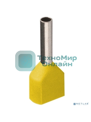 Наконечник-гильза изол. НГИ2 1.0-10 жел. (уп. 100 шт) IEK UTE10-D2-3-100