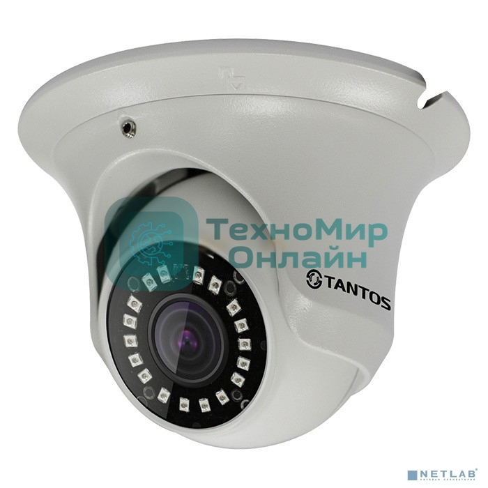Уличная антивандальная 2 мегапиксельная IP камера Tantos TSi-Ee25FP (2.8) с ИК подсветкой