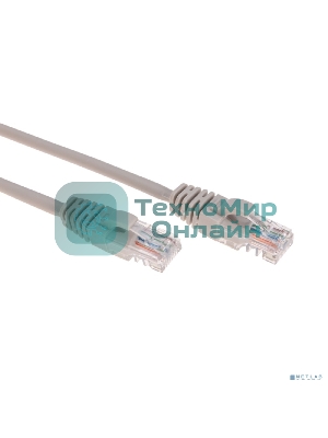 Патч-корд U/UTP Rexant cat.5e, RJ45-RJ45, 26AWG, ZH нг(А)-HF, серый, 3 м