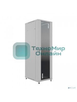 Шкаф серверный NTSS Премиум (NTSS-R42U6080GS) напольный 42U 600x800мм пер.дв.стекл металл 900кг серый IP20 сталь