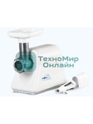 Мясорубка электрическая Ротор Дива-Р ЭМШ 35/300-2 белый, 1500 Вт, 0.6 кг/мин, реверс, насадки - 2