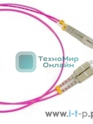 Патч-корд Hyperline FC-D2-504-LC/PR-LC/PR-H-2M-LSZH-MG Патч-корд волоконно-оптический (шнур) MM 50/125(OM4), LC-LC, duplex, LSZH, 2 м