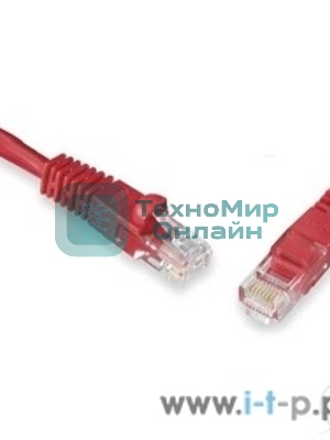 Патч-корд UTP, кат 5e, 1м с RJ45 (красный)