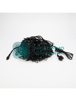 Гирлянда Neon-night Айсикл (Бахрома) светодиодная 3,2х0,9 м, 120 LED, черный провод каучук, теплое белое свечение