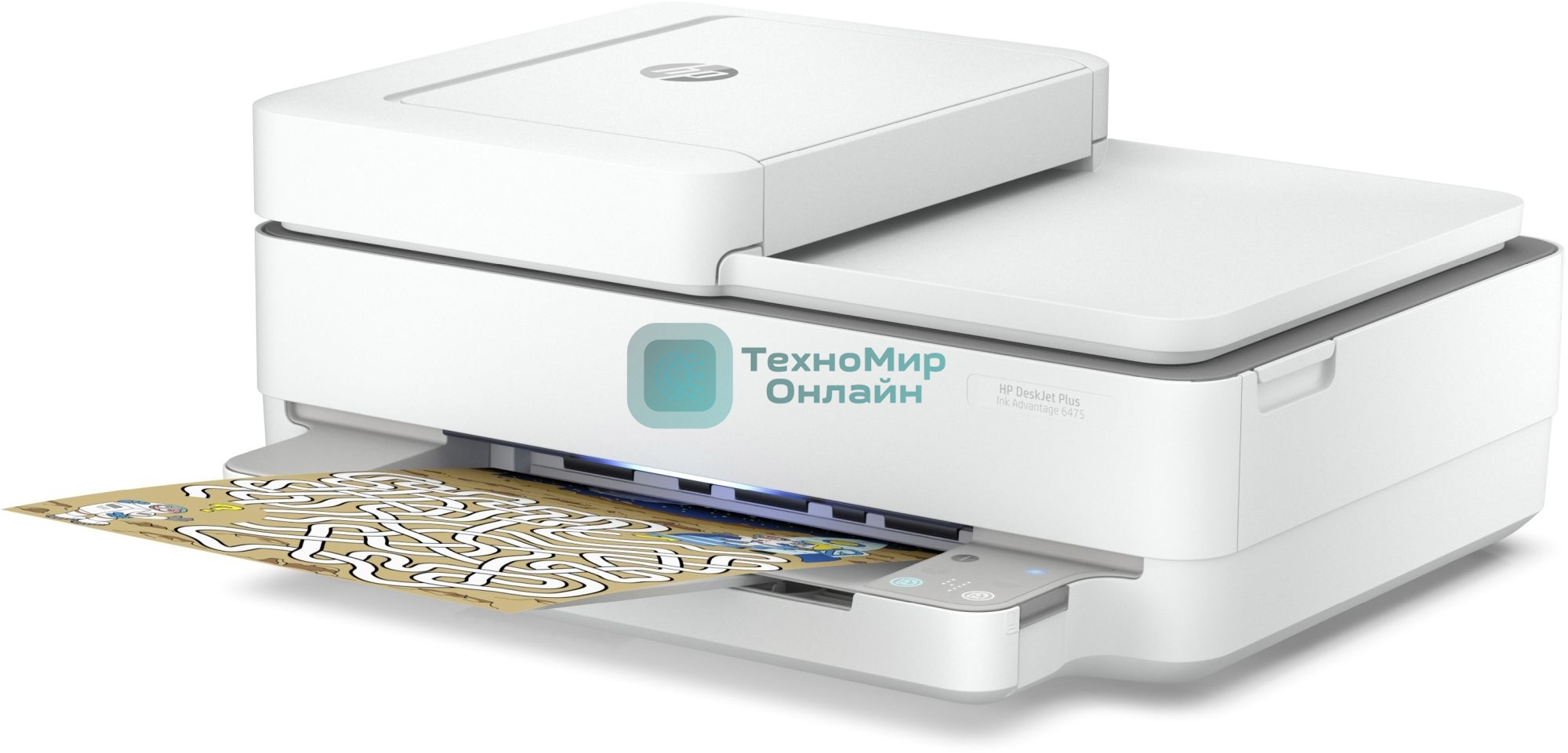 МФУ струйное HP DeskJet Ink Advantage 6475 (5SD78C), A4, цветной, печ. до 20 стр/мин. (ч/б) до 17 стр/мин. (цвет), скан. до 7 стр/мин. (ч/б) 3 стр/мин. (цвет), 1200x1200dpi, USB, Wi-Fi, Air Print