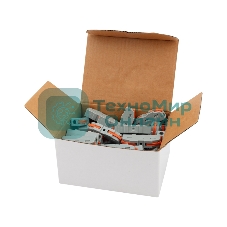 Соединительная клемма многоразовая Rexant проходная 1 полюс, серый (0,08-4 мм²) (50 шт./уп.)