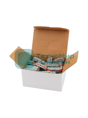 Соединительная клемма многоразовая Rexant проходная 1 полюс, серый (0,08-4 мм²) (50 шт./уп.)