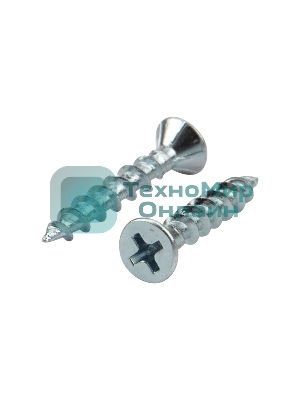 Саморез оконный Kranz острый, 4.1х25, белый цинк, короб (500 шт./уп.)