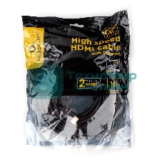 Кабель HDMI Cablexpert CCF2-HDMI4-10M, 19M/19M, v2.0, медь, позол.разъемы, экран, 2 фер.кольца, 10м, черный, пакет