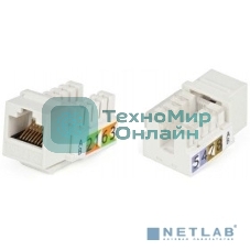 Вставка Hyperline KJ9-8P8C-C5e-90-WH Keystone Jack RJ-45(8P8C), категория 5e, белая