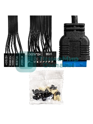 Компьютерный корпус Miditower ExeGate EX298134RUS AA-443U (ATX, без БП, 2хUSB+1хUSB 3.0+HD Audio, черный)