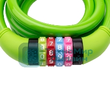 Тросовый кодовый замок взломостойкий для велосипедов и колясок Четыре сезона 150 см зеленый 79-0213