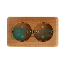 Розетка 2-м ОП Этюд Дача 16А защ. шторки с заземл. бук SchE PA16-008T