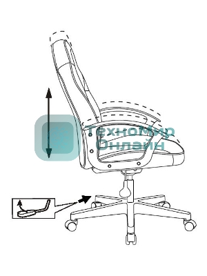 Кресло Бюрократ Zombie 11LT черный, экокожа, 120 кг, механизм качания