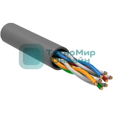 Кабель информационный ITK Generica BC1-C5E04-111-305-T-R-G cat.5e U/UTP 4X2X24AWG PVC внутренний 305м серый