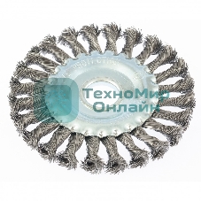 Щетка Matrix для УШМ 125 мм, посадка 22,2 мм, плоская, крученая металлическая проволока
