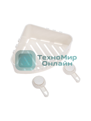 Полка для ванной комнаты HALSA HLS-F-104W на вакуумной присоске, угловая