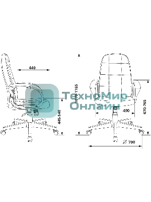 Кресло Бюрократ CH 002 3C1 серый, ткань