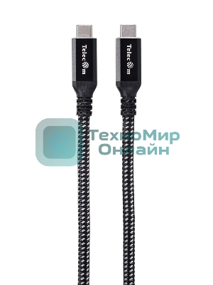Кабель USB4 TypeCM/CM 8K@30Hz, 40Gbps, PD 240W, медь Telecom 1.5м TUS840-1.5M