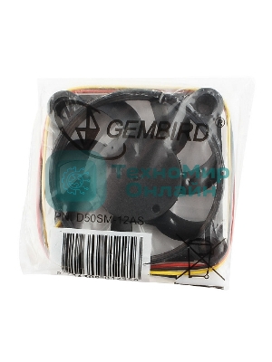 Вентилятор для корпуса Gembird черный 50мм 4500rpm 24db 3-pin 827
