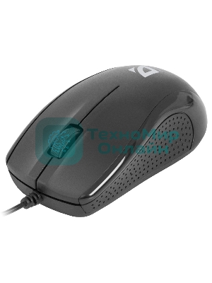 Мышь проводная Defender Optimum MB-160 черный, 1000 dpi, USB, кнопки - 3