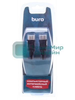 Кабель аудио-видео Buro HDMI (m)/HDMI (m) 1.8м. феррит.кольца позолоченные контакты черный