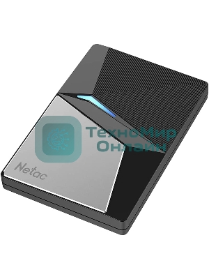 Внешний SSD Netac Z7S, 120 Gb, USB 3.2 Gen 2 Type-C, R/W 550/480, черный