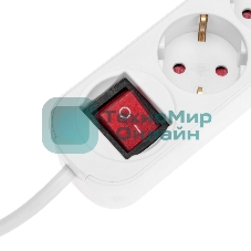 Удлинитель Rexant STANDARD 3 гнезда, 3 м, 3х1,0 мм², с/з, с выключателем, 2 USB, белый