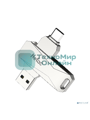 Флешка USB Netac U782C dual USB 3.0+TypeC 64Gb, retail version