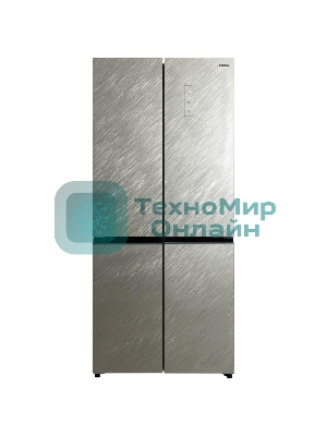 Холодильник Бирюса CD 496 TGG текстурированное бежевое стекло трехкамерный 334/162л морозилка снизу, No Frost, Side by Side