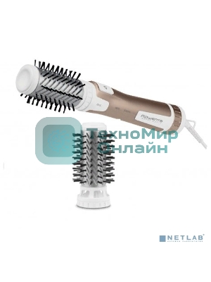 Фен-щетка Rowenta Brush Activ Compact CF9520F0 белый/золотой, 1000 Вт, ионизация, 40/50 мм