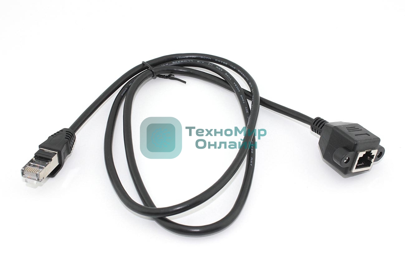 Удлинитель RJ45 папа-мама для монтажа на корпу 1 м