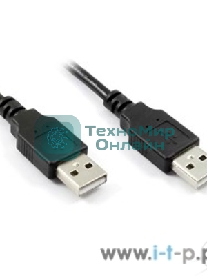Кабель Greenconnect интерфейсный USB 2.0 1m AM/AM, AWG 28/28 Premium, двойное экранирование, антифриз, черный