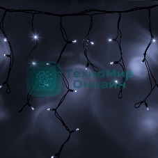 Гирлянда Neon-night Айсикл (бахрома) светодиодный, 3,2 х 0,6 м, черный провод каучук, 230 В, диоды белые, 88 LED