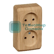 Розетка 2-м ОП Этюд Дача 16А IP20 без заземл. бук SchE PA16-005T