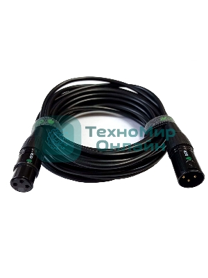 Кабель GCR 15.0m микрофонный XLR M/XLR F , черный, AL case черный, GCR-53376