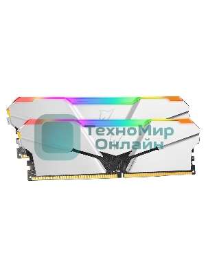 Оперативная память NETAC Shadow, DDR4, 16Gb (2x8Gb), 3200MHz, CL14, DIMM, с радиаторами, RGb, серебристый