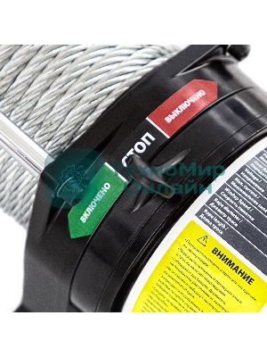 Лебедка автомобильная электрическая Denzel LB- 3000, 3,6 т, 3,4 кВт, 12 В