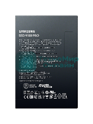 Накопитель SSD 2Tb Samsung 9100 PRO, M.2, PCI-E 5.0 x4, TLC 3D NAND R/W - 14800/13400 Mb/s