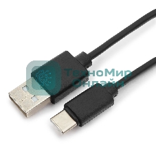 Кабель USB Гарнизон GCC-USB2-AMCM-0.3M, USB2.0 AM/USB3.1 Type-C, 0.3м, пакет