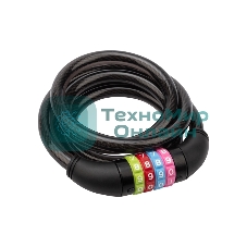 Тросовый кодовый замок взломостойкий для велосипедов и колясок Четыре сезона 150 см черный 79-0216