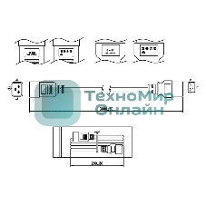 Кабель Hyperline PWC-IEC19-IEC20-3.0-BKКабель питания IEC 320 C19 - IEC 320 C20 (3x1.5), 3 м