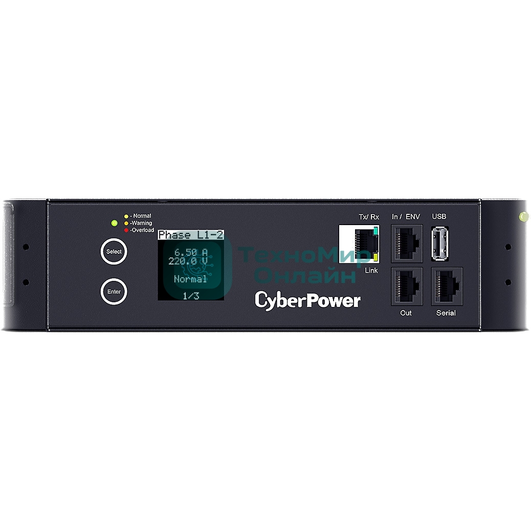 Блок распределения питания PDU CyberPower PDU83401 3ph 0U, Switched MBO, IN: 415V/16A, IEC309-16Aplug