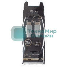 Кабель аудио-видео Cactus CS-HDMI.2.1-1.8 HDMI (m)/HDMI (m) 1.8м. позолоченные контакты серебристый