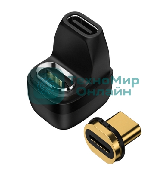 Переходник USB 4 Type-C мама-папа разворот с магнитным разъемом